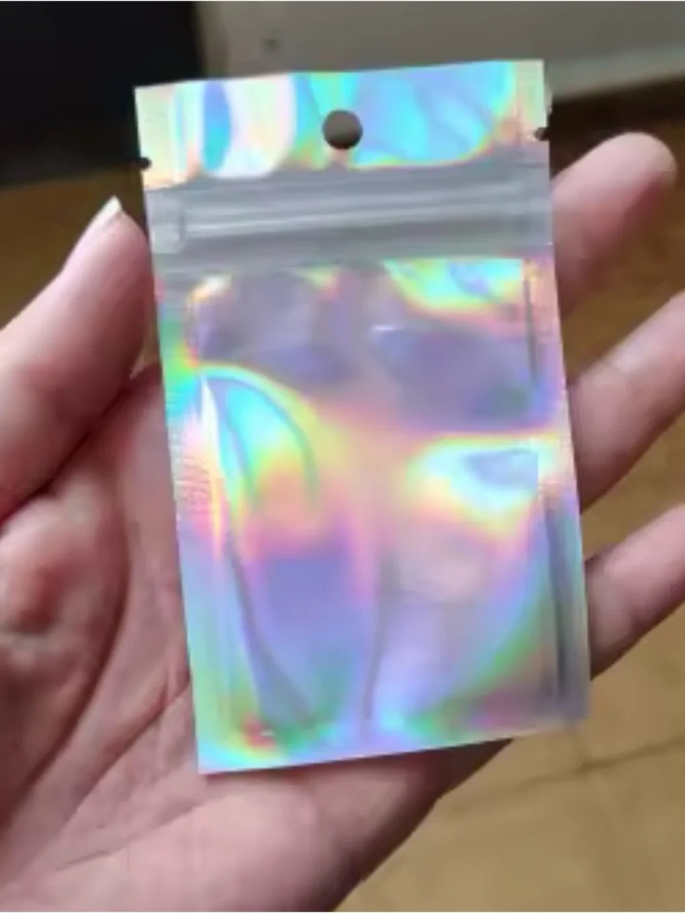 Holographic Iridescent Resealable Party Bags - 50 Pack